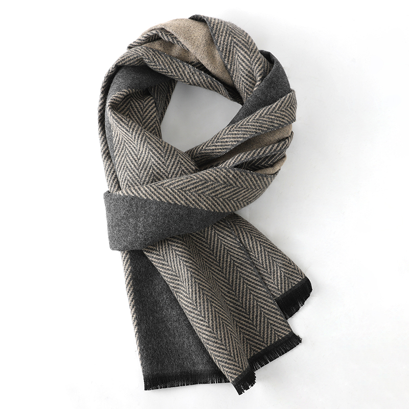 Luxury Winter Men Scarf Shawl  - Muffler Men Wool 评论和价格
